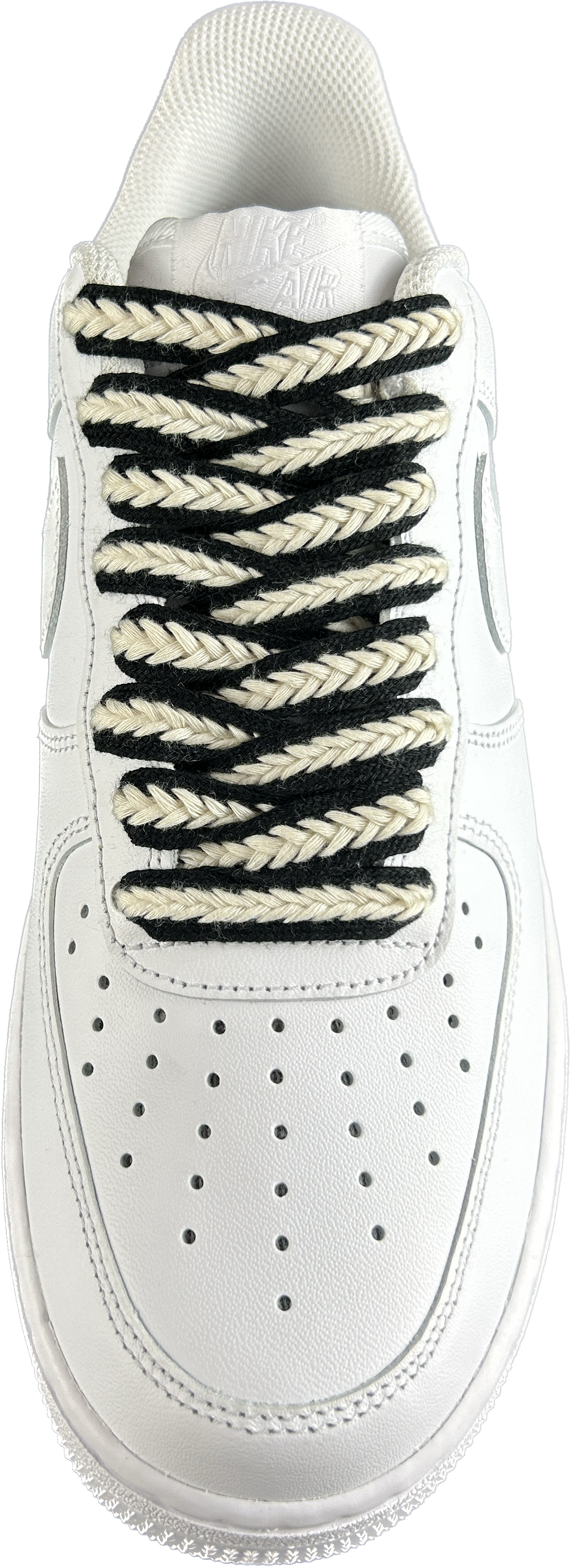 Braid Cord Laces Black/Cream 120cm