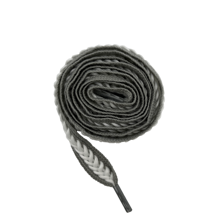 BRAID CORD LACES GREY/WHITE