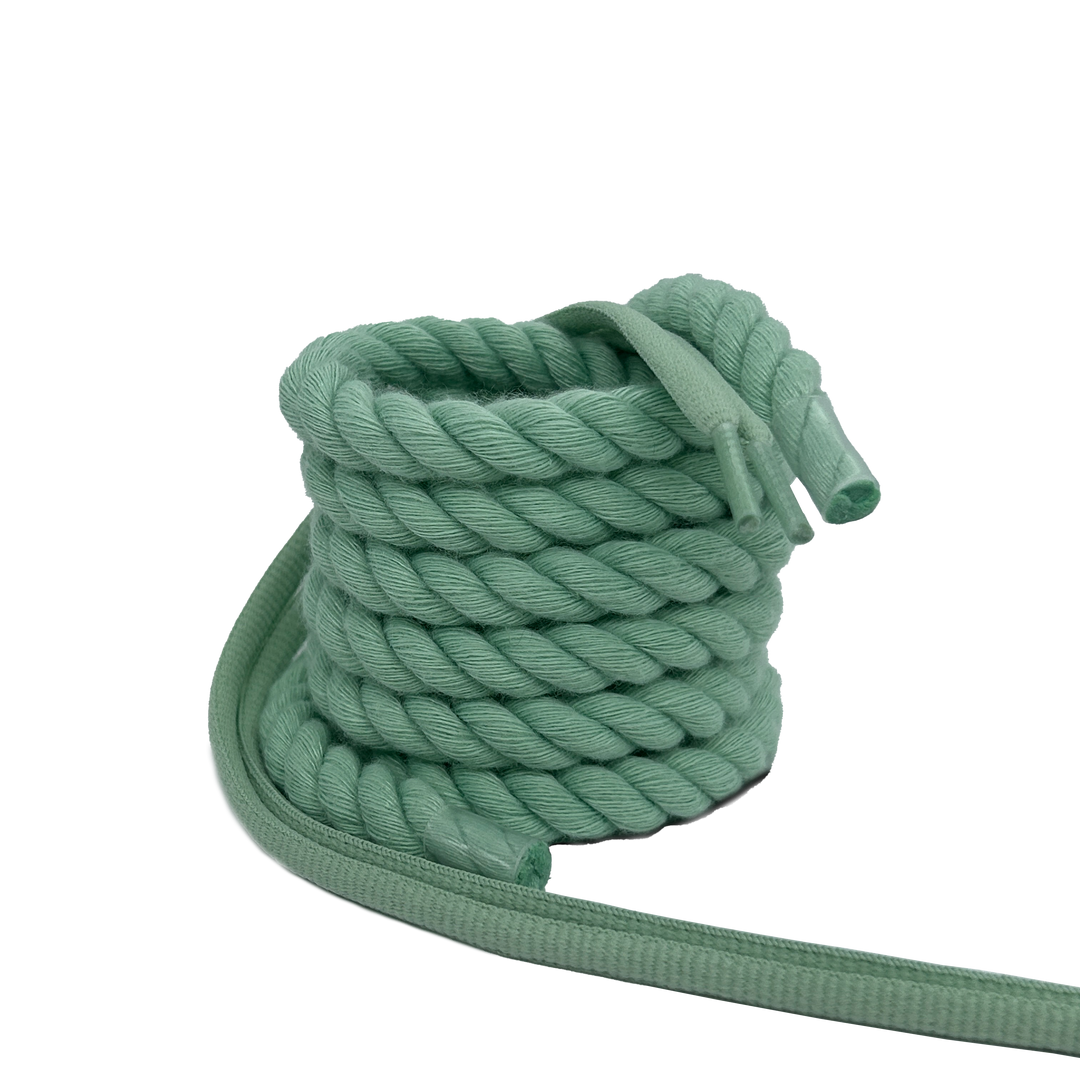 ROPE LACES SET 10MM GRAYED JADE (ROPE+ROUND LACES)