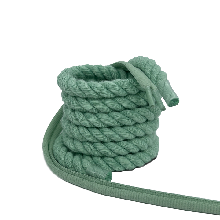 Rope Laces Set 10mm Grayed Jade (Rope+Round Laces)