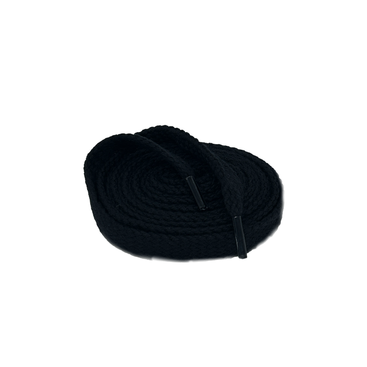 FLAT CORD LACES JET BLACK