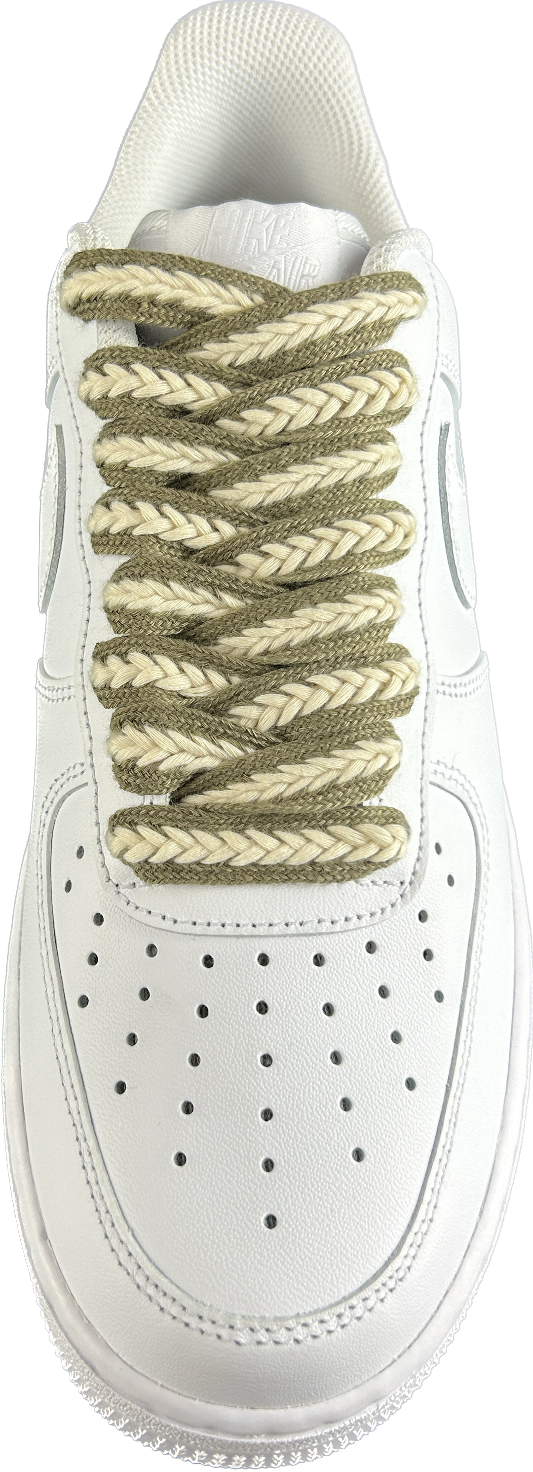 Braid Cord Laces Khaki/Cream 120cm