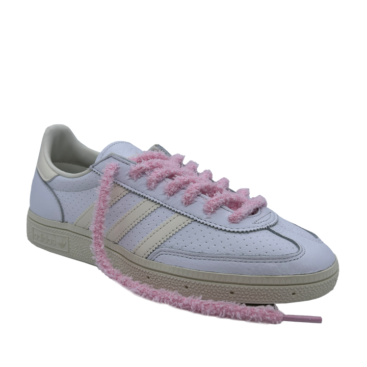 Lacci fuzzy rotondi marshmallow rosa