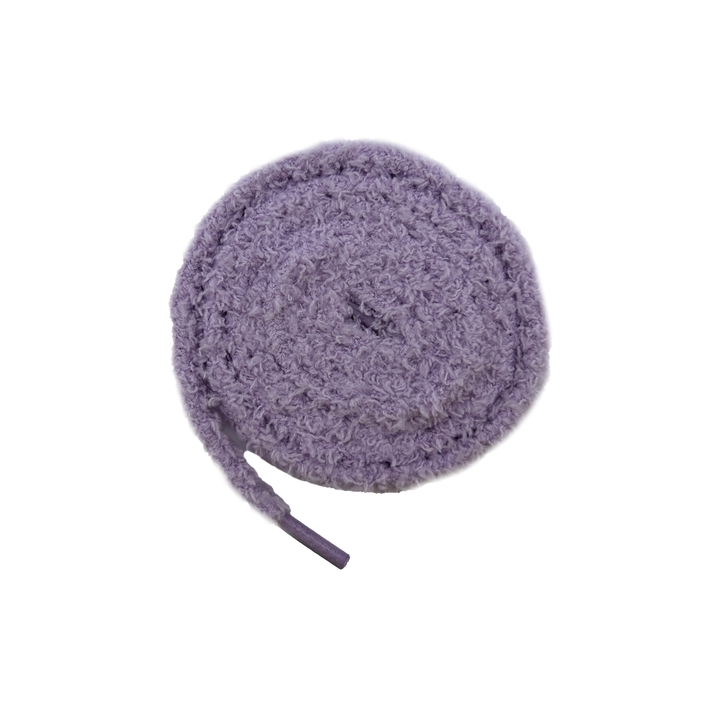 ROUND FUZZY LACES PURPLE ROSE